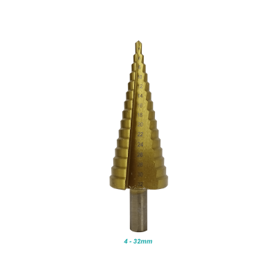 BROCA-PINO3 FERRETOOLS Juego 3-Brocas Árbol 4-12 4-20 4-32mm p/Acero HSS Graduadas
