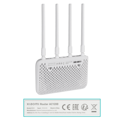 R4AC. XIAOMI Router AC1200 2-100 1-WAN 2,4/5GHz 300/867mbps 4-Fijas inc-12V