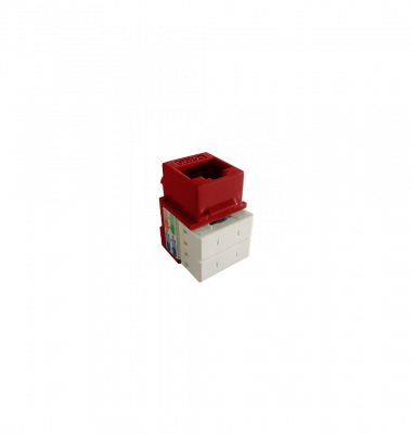KP5RL LINKMADE Rojo Cat5E U/UTP Insertable Keystone Conector Hembra RJ45