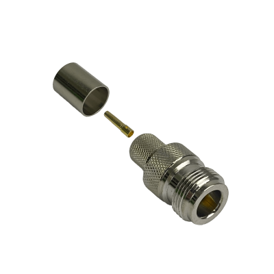 NH4C Conector Hembra para Crimpar CA400 LMR400 Conector Coaxial Serie-400