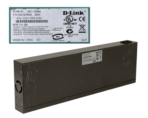DES-1026G USADO D-LINK Switch no-Administrable Rack 24-100 2-1000 220V-directo