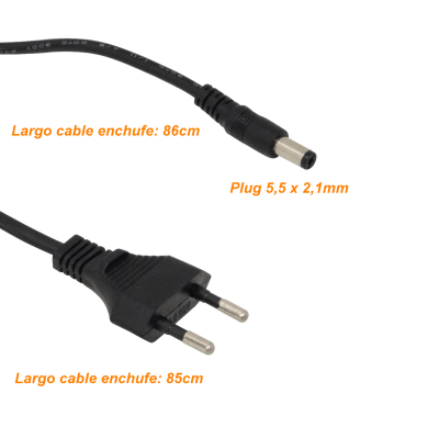 F12-4B FUENTE DE ALIMENTACIÓN INTERIOR 12V 4A 48W CONMUTADA PLÁSTICA CONECTOR 5.5x2.1mm