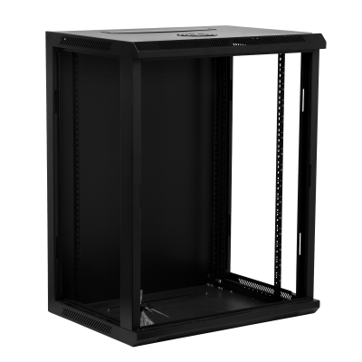 RK15-4L-LIQ LINKMADE SIN PUERTA Armario de Pared 15U 45cm de Profundidad Negro Incluye 2U