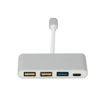 USBC-HUBH Concentrador USB-CM a 1xUSB-CH 3xUSB-AH Cable-7cm USB3.1