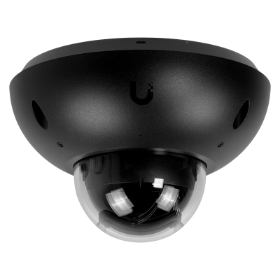 UVC-G6-DOME-B UI Negro Cámara Domo Inteligente 8MP Visión Nocturna 1-100 IK10 IP66 Ángulo 110º Alcance IR 30m Micrófono integrado-Requiere PoE