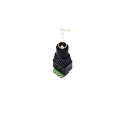2P-2555H 5,5x2,5mm Conector Hembra Regleta-Plug 2pin