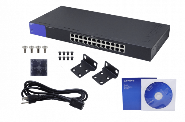 LGS124P LINKSYS 24-1000(12-PoE+at) 120W-tot No-Administrable Rack 100-240VAC