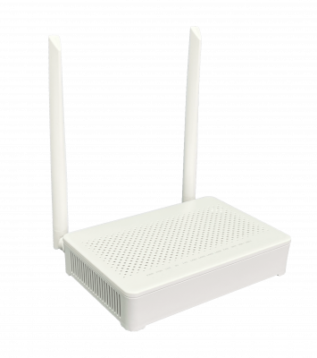 ONU SG8150 con WiFi5 y puerto telefónico RJ11-FXS, compatible XPON, banda dual 2,4/5 GHz, 4 puertos Gigabit, SC/UPC, 2 USB-AH, 2 antenas, requiere alimentación 12 VDC