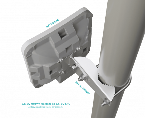SXTSQ-MOUNT MIKROTIK Base de Fijación con Ajuste de 45 Grados Compatible con Equipos SXTsq-XXXX