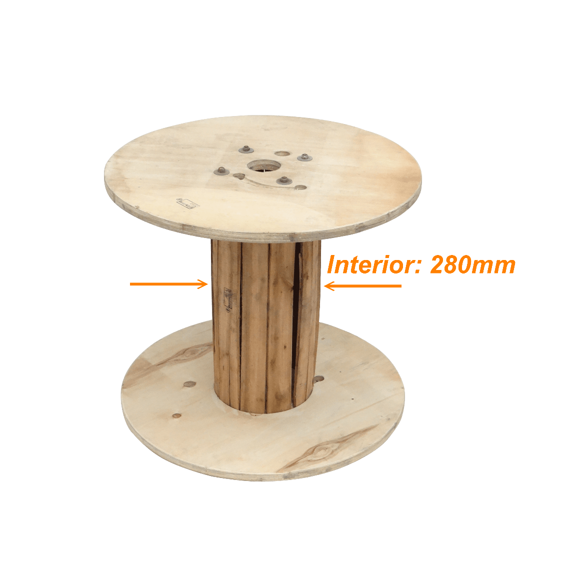 CARE-3 Diámetro-80cm Ancho-70cm Bobina Vacía Madera para Cable de Fibra Óptica