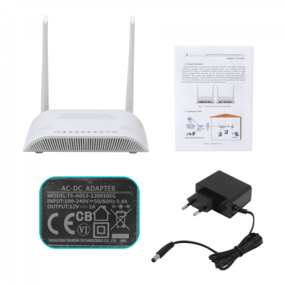 WK-3802CW WOLCK XPON CATV-F-H N300-2,4GHz 1-1000 1-100 1-PON-SC/APC inc-12V ONU
