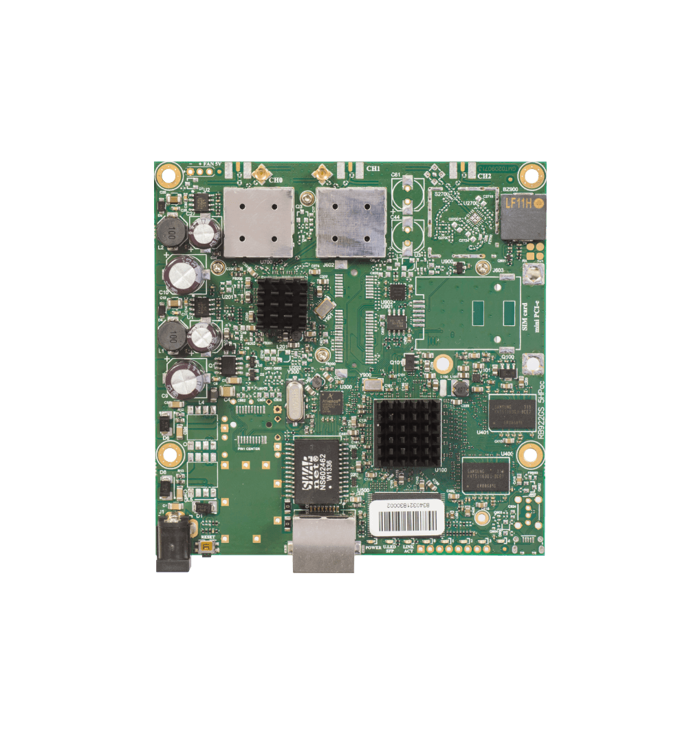 RB911G-5HPACD MIKROTIK 802.11ac Doble Cadena 2-MMCX 1300mW 1-1000-PoE/8-30V 720MHz 128mb Capa 3