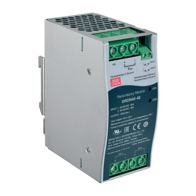 DRDN40-48 MEANWELL 48VDC 40A Módulo de Respaldo Redundante Ancho-55mm Carril-DIN 36-60VDC