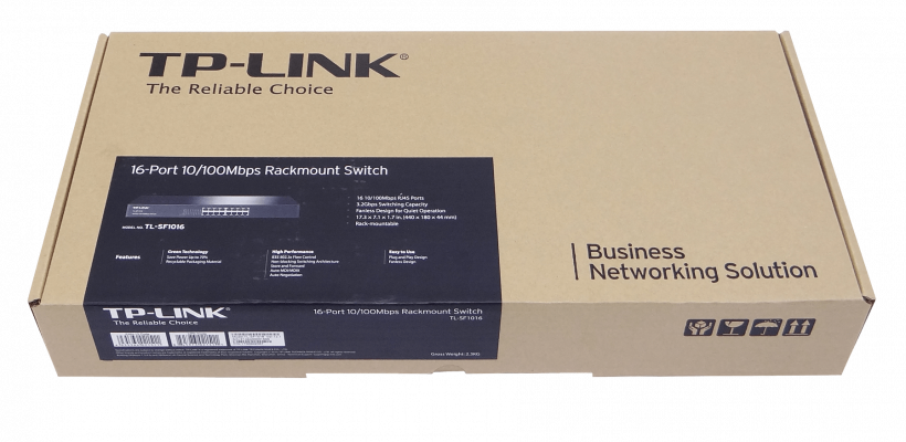 TL-SF1016 TP-LINK 16-100 Conmutador no-Administrable Rack 10/100