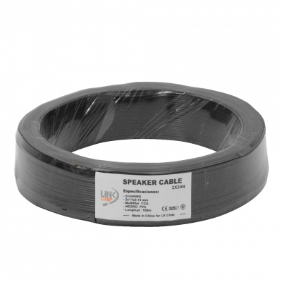 2X24N 2x24AWG CCA 100mts Cable PVC Negro Paralelo Multifilar 11x0,15mm