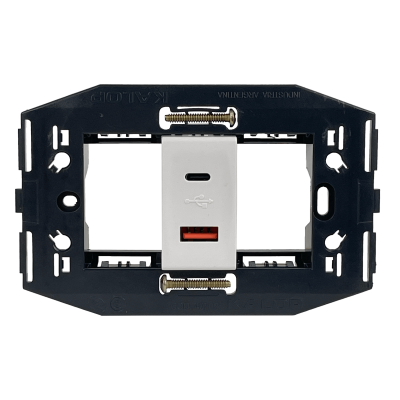 KEP-AC KALOP Type-C 1xUSB-C 1xUSB-A Total 3A 10W 100-240VAC Bastidor KS40493