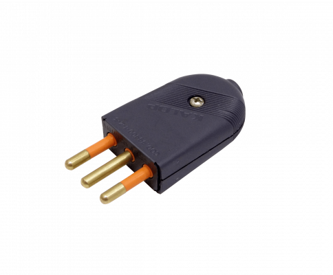 EMV2PT KALOP ENCHUFE MACHO VOLANTE 2 POLOS + TIERRA NEGRO 10A NORMA SEC-60477 KL44403