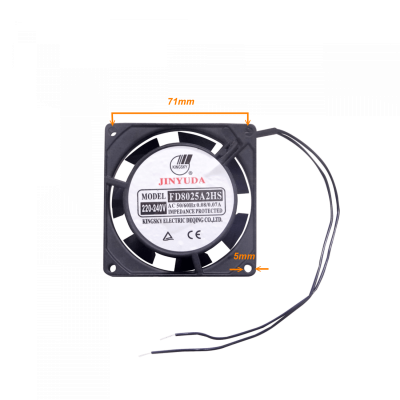 8025 LINKMADE Soplador 80x80mm 220VAC Sin-Ficha 40mm-Espesor Rotor