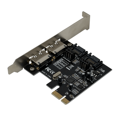 PCIE-SATA Tarjeta PCIe-x1 2-SATA3.0 2-eSATA3.0 PCIExpress ASM1061 asmedia