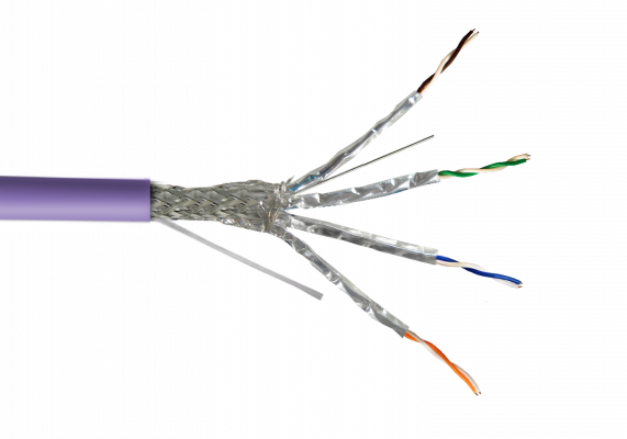 CB7T TRIMERX Cable de Cobre Unifilar Categoría7 S/FTP LSZH 23AWG 305 metros Violeta