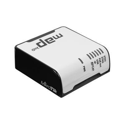 RBMAP2ND MIKROTIK Punto de acceso inalámbrico L4 2.4GHz 50mW 1.2dBi 2 puertos 100Mbps 1 USB PoE-in(10-57V/af-at)-out