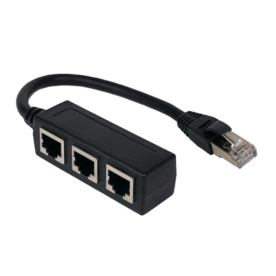 RJ45-CP3 Divisor de Red Ethernet CAT6 Adaptador 1-RJ45-Macho 3-RJ45-Hembra