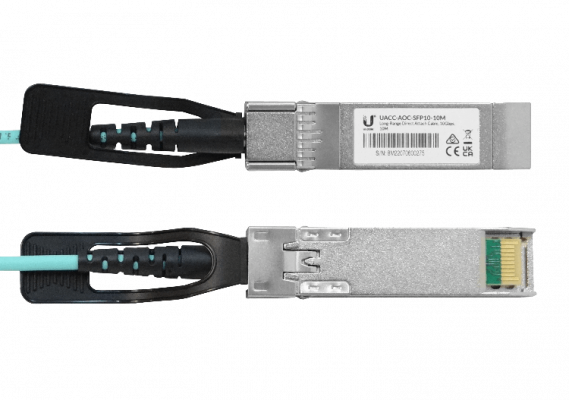 UA1-10 Cable de fibra óptica multimodo de conexión directa UBIQUITI 10m SFP+ 10Gbps calibre 3mm modelo UACC-AOC-SFP10-10M