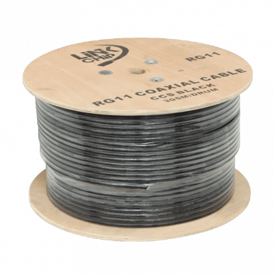 RG11. RG11 305mt Negro Cable Coaxial Aleacion-CCS RG-11