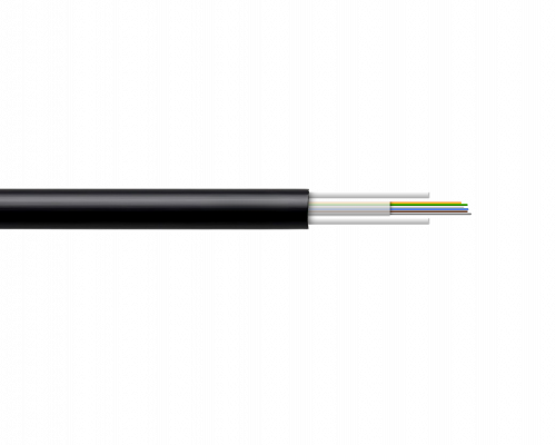 CFM706 Cable de Fibra Óptica Multimodo OM1 de 6 Fibras, 1m, GYFXTY de 7,7mm con 2 Refuerzos FRP y Cubierta Exterior PE, Unitubo 6x62