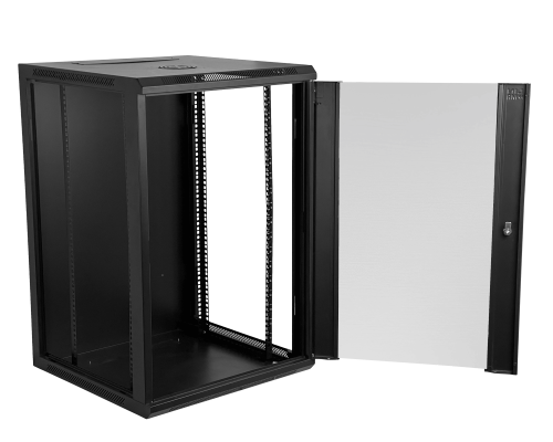 RK18-6L LINKMADE Armario Rack de Pared de 18U con 60cm de Fondo Negro incluye-2U-M6