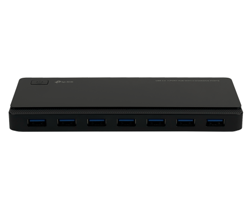 UH720 TP-LINK Concentrador 7xUSB3.0 + 2-Puertos-Carga-2,4A incl/12V-3,3A
