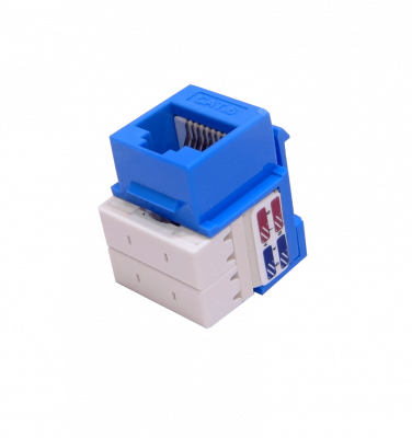 KP6AL LINKMADE Conector Hembra RJ45 Keystone Cat6 U/UTP Auto-Engarzable Azul
