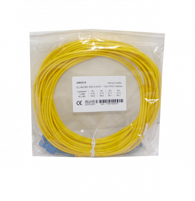 JFSCC10 Latiguillo de fibra óptica dúplex monomodo SC-SC/UPC 10 metros 9/125um 3mm