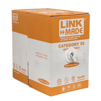 CBL-FG3 LINKMADE Cat5e F/UTP 300mts Unifilar GRIS 24AWG PVC Cobre Caja Taiwan