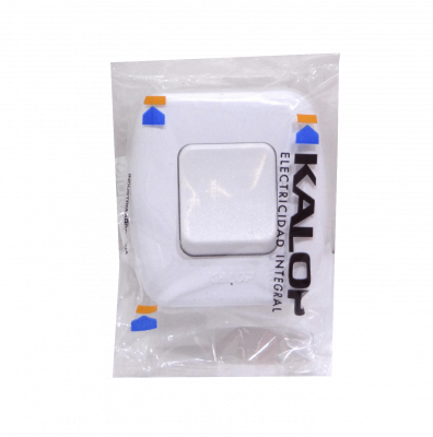 INTERRUPTOR KALOP 9/24 Pulsador Sobrepuesto Unipolar Blanco Tekna Referencia KS39658