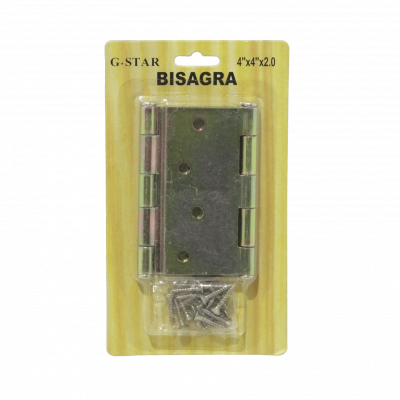 BISA-40 2-Bisagras 102x102mm x2,0 4-Tornillos incluidos-16-Tornillos 4x4-Pulgadas