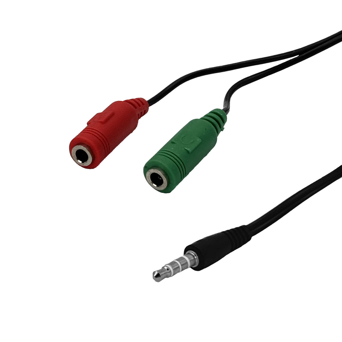 AUDIO-2H Cable de Sonido 2-3,5mm-Hembra 1-3,5mm-Macho Adaptador Puente 20cm