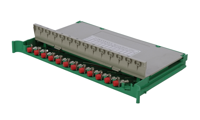 ODF-F Charola 12-FC/UPC para Distribuidor de Fibra Óptica tipo ODF contiene pigtails-Monomodo y acopladores