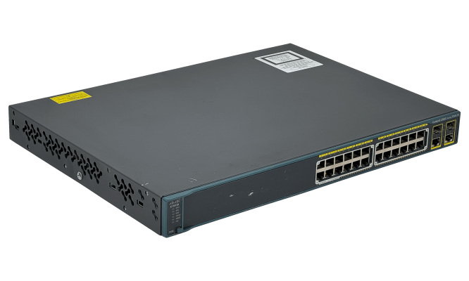 WS-C2960-24PC-L DE SEGUNDA MANO CISCO CONMUTADOR 24-PUERTOS-100Mbps-PoE 370W-TOTAL 2-PUERTOS-SFP-COMPARTIDOS TERMINAL ADMINISTRACION BASTIDOR