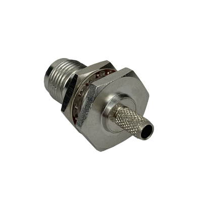 TH2E CONECTOR COAXIAL TIPO TNC HEMBRA PARA PANEL, CRIMPEABLE, COMPATIBLE CON LMR195/RG58, DIÁMETRO 13mm