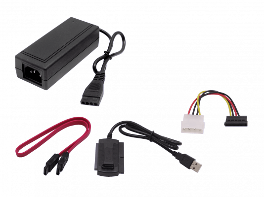 IDESATA USB2.0-AM a SATA/IDE 2,5/3,5pulg inc-Fuente-Poder req-C13