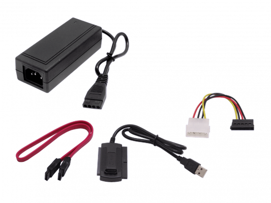 IDESATA USB2.0-AM a SATA/IDE 2,5/3,5pulg inc-Fuente-Poder req-C13