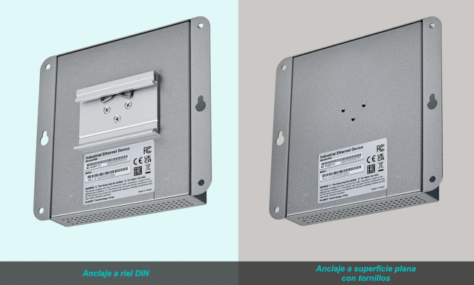 WGS-804HPT PLANET Switch Industrial Gestionable 8 Puertos Gigabit 4-PoE+ Presupuesto 120W Montaje Riel-DIN Alimentación 48/54VDC