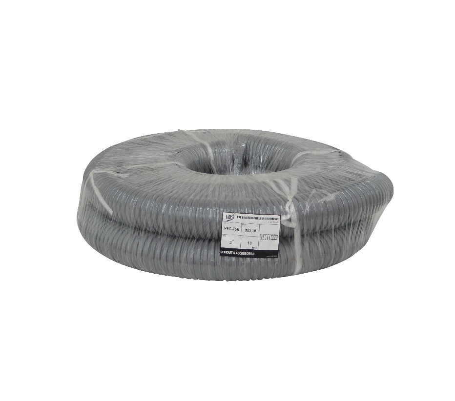 M03-10 3-Pulgadas Bobina-10metros Tubería Flexible Metálica Recubierta-PVC 86mm