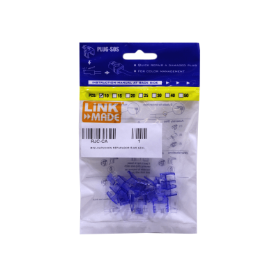 RJC-CA LINKMADE AZUL MINI-TAPA REPARADOR RJ45 PAQUETE-10U.