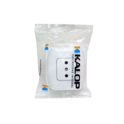 ENCHUFE-1 KALOP 1-Enchufe Sobrepuesto Blanco con-Tierra Tekna KS39672