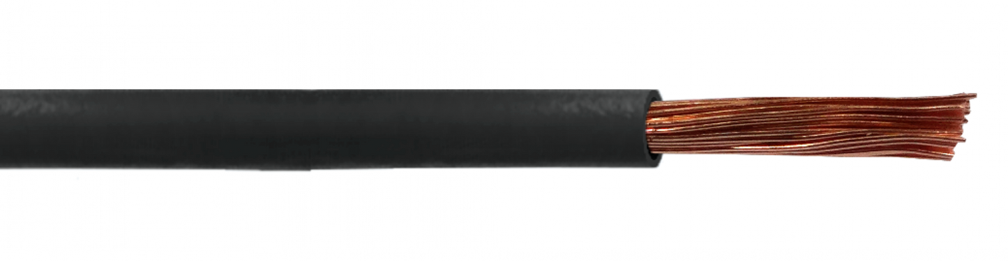 HZ4N EVA Cable Eléctrico Flexible Unipolar H07Z-1 4mm², Libre de Halógenos, Negro, 100 metros, 750V, Brasil