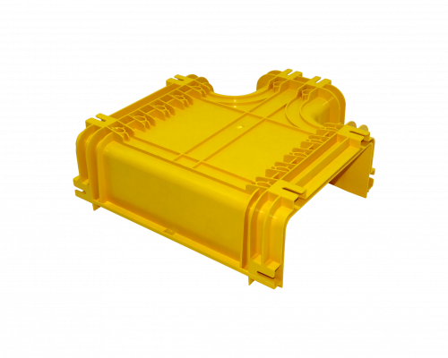 CCA-240-TH1 240x100 a 120x100mm Derivacion Horizontal Tee Amarilla PC+ABS LSZH Hem