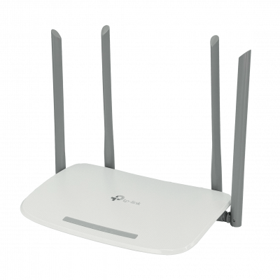 TP-Link EC220 Router Inalámbrico AC1200 Doble Banda (5GHz/2,4GHz) con 4 Antenas Fijas, 3 Puertos LAN 10/100/1000, 1 Puerto WAN, Gestión TR-069 ISP, Incluye Fuente 12V