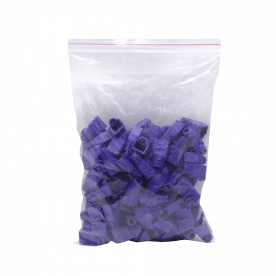 RJC-BP Violeta Bolsa de 100 unidades Protector para Conector RJ45 Color Púrpura